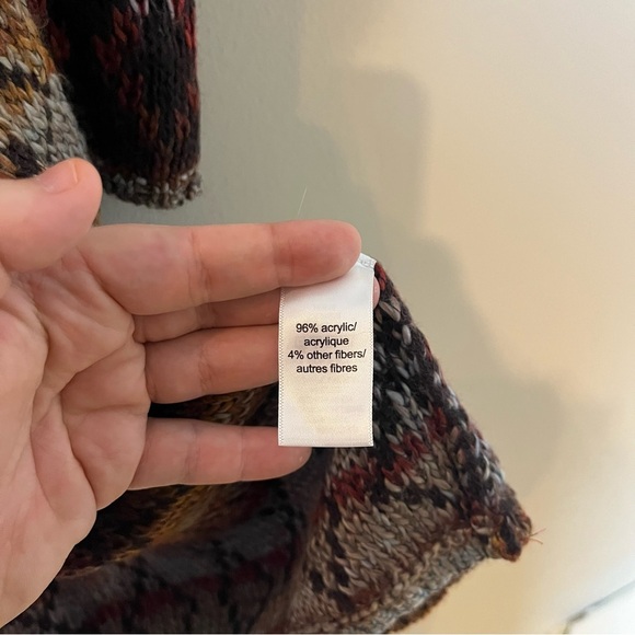 NWT Maurices Chunky Knit Aztec Print Long Open Front Cardigan Medium - Picture 6 of 8